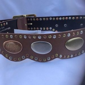 NWT Studded leather high quality handmade belt
